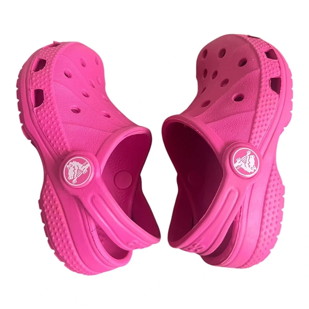 CROCS Kids Pink Classic Clog Sandals